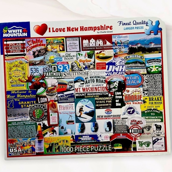 White Mountain Other - White Mountain I Love New Hampshire 1,000 piece puzzle, nostalgia & landmarks